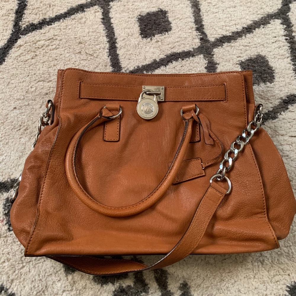 Michael Kors leather messenger/work bag